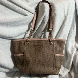 Calvin Klein Hayden Monogram Chain Tote Bag